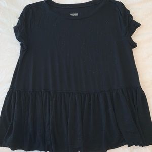 Black Peplum Style Tee size S